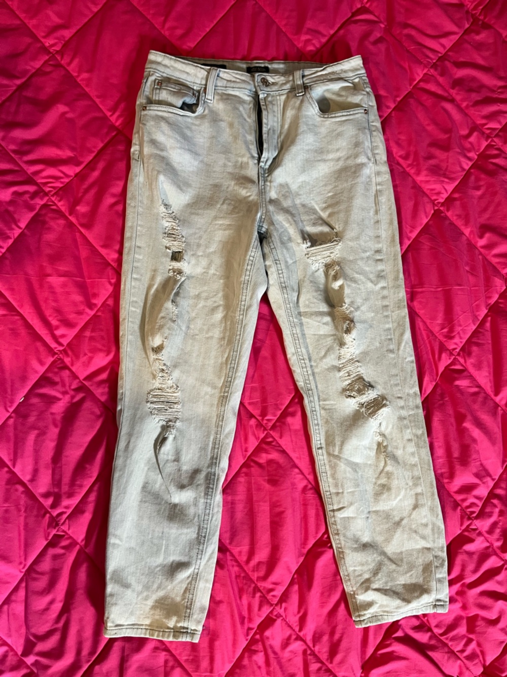 wild fable Light Gray Distressed Skinny Jeans